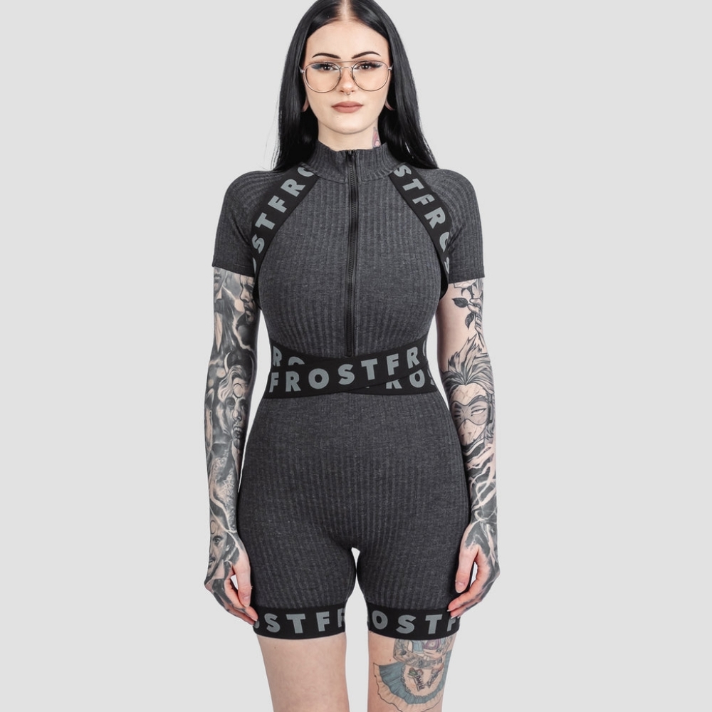 FrostWear Elastic Ribbed grey romper